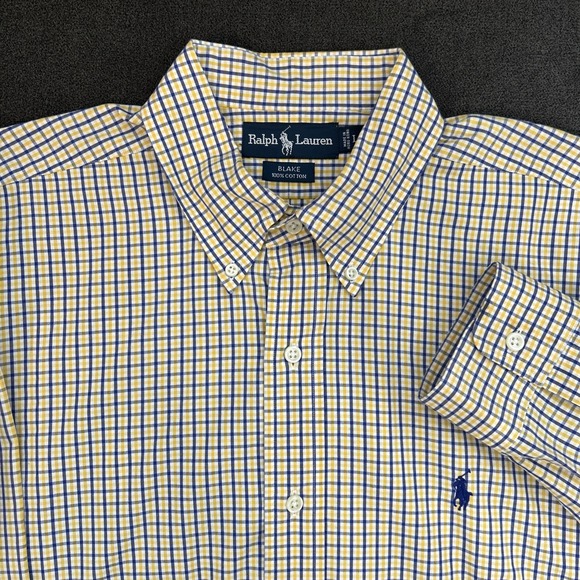 Ralph Lauren Other - Ralph Lauren Blake Men's Large Yellow Plaid Shirt Long Sleeve Button Down Pony